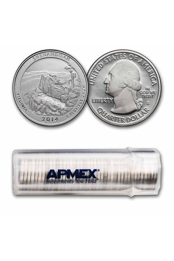 2014-S ATB Quarter Shenandoah Park 40-Coin Roll Proof (Silver)