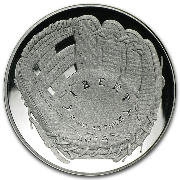 2014-S Baseball HOF 1/2 Dollar Clad Commem Proof (w/Box & COA)