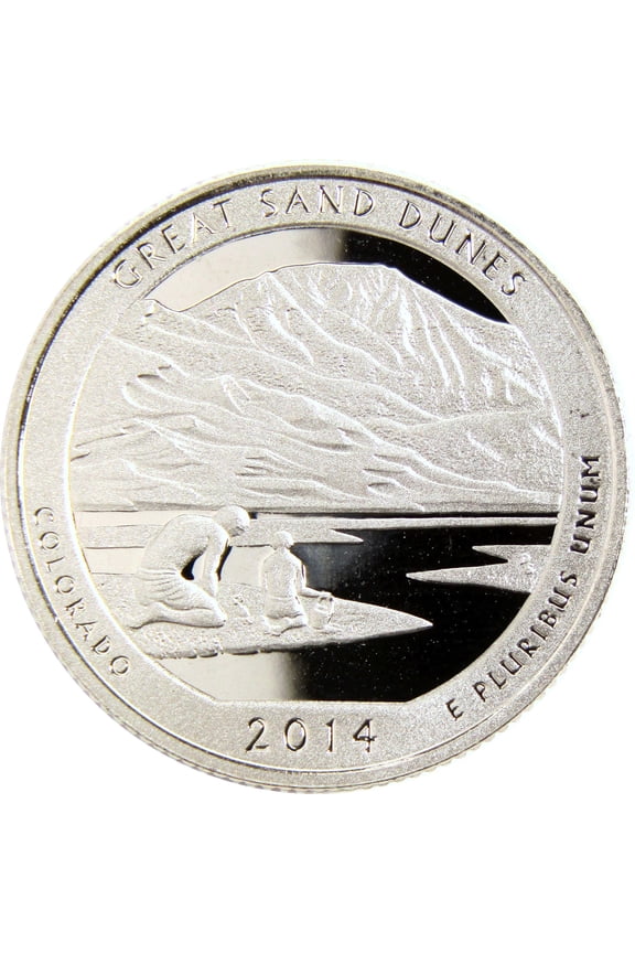 2014 S Great Sand Dunes National Park Quarter Clad 25c Proof Coin