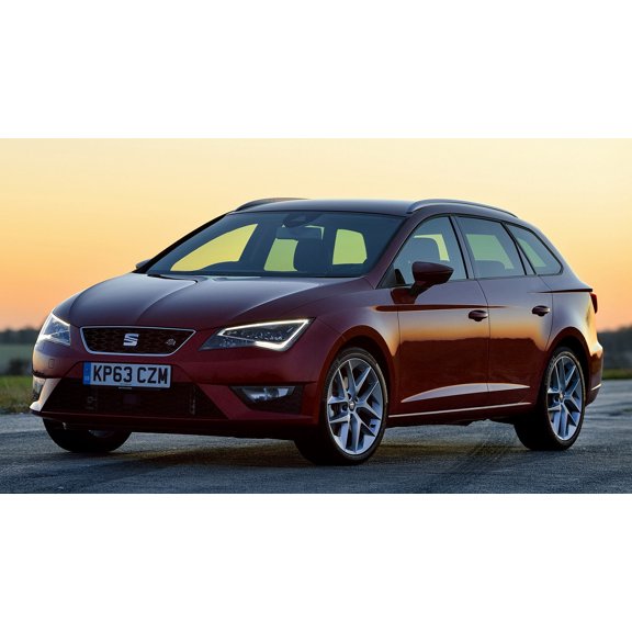 2014 SEAT Leon ST FR UK - 20x30 Inch Glossy Laminated Poster - Stunning Detail and Bold Colors