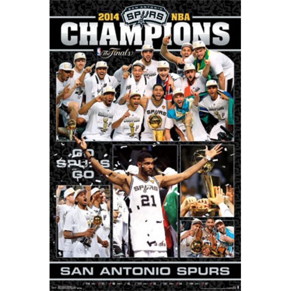 2014 San Antonio Spurs NBA Finals - Celebration Poster Print (24 x 36)