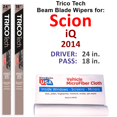 thumbnail image 1 of 2014 Scion iQ Beam Blade Wipers (Set of 2), 1 of 3