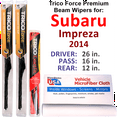 thumbnail image 1 of 2014 Subaru Impreza Base Performance Beam Wipers (Set of 3) w/Rear Wiper, 1 of 3