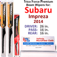 thumbnail image 1 of 2014 Subaru Impreza WRX Performance Beam Wipers (Set of 3) w/Rear Wiper, 1 of 3