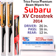 thumbnail image 1 of 2014 Subaru XV Crosstrek Performance Beam Wipers (Set of 3) w/Rear Wiper, 1 of 3