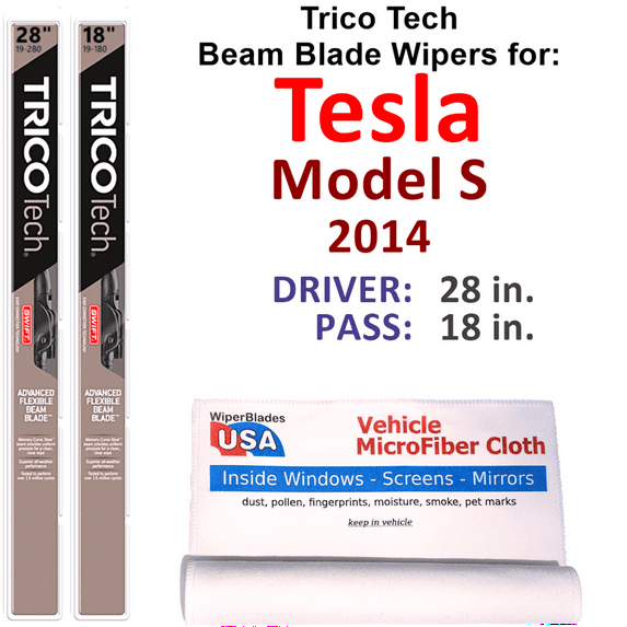 2014 Tesla Model S Beam Blade Wipers (Set of 2)