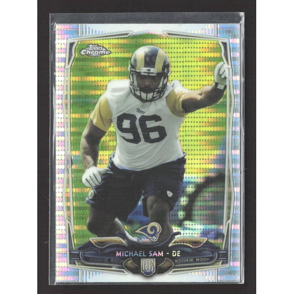 2014 Topps Chrome Michael Sam #174 Pulsar Refractor RC