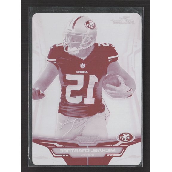2014 Topps Finest Football Michael Crabtree #96 Magenta Printing Plate Printing Plate