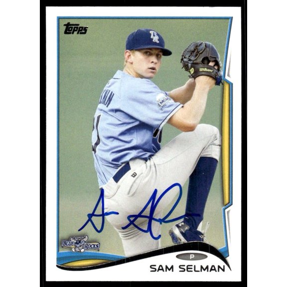 2014 Topps Pro Debut Sam Selman Auto #153 Signed Wilmington Blue Rocks Baseball Card Autographed Baseball Trading Card