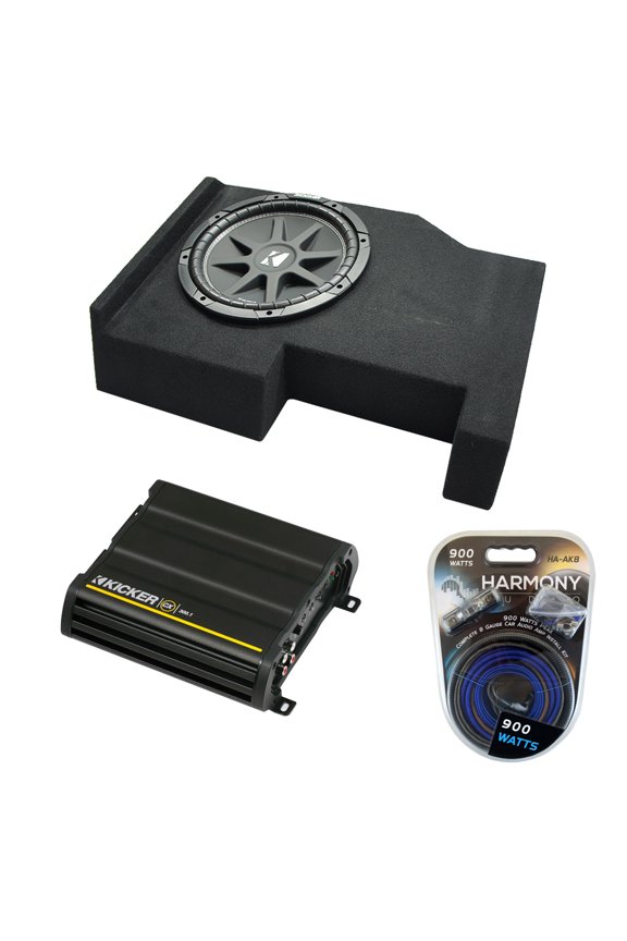 2014 - UP Chevy Silverado Crew Cab Kicker Comp C10 Single 10 Sub Box CX300.1 Amp - Factory Certified