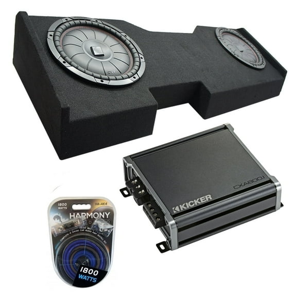 2014-2018 Chevy Silverado Crew Cab Kicker CompVT CVT12 Dual 12" Sub Box CXA800.1