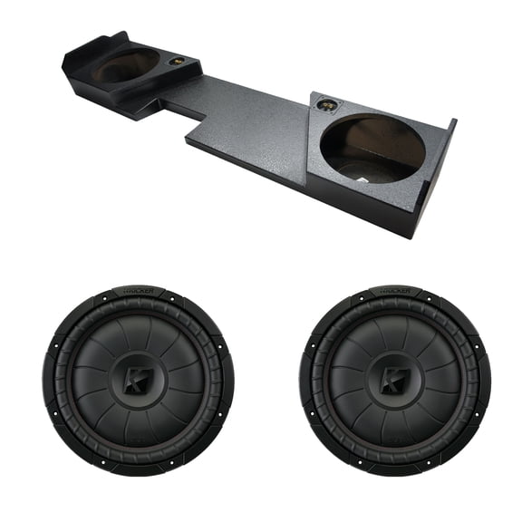 2014 - 2018 Chevy Silverado Double Cab Kicker CompVT CVT12 Dual 12 Rhino Sub Box
