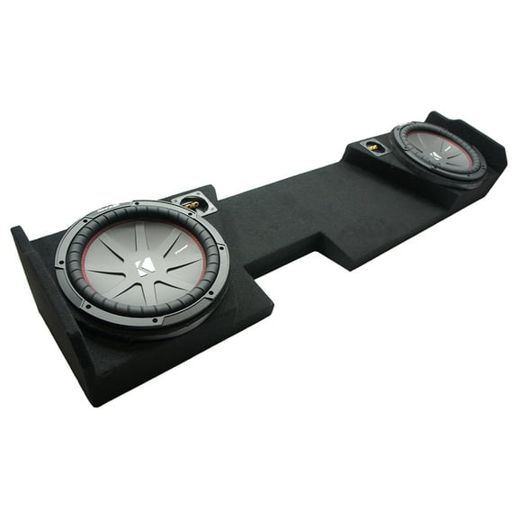 2014 - 2018 GMC Sierra Double Cab Kicker CompR CWR12 Dual 12 Sub Box 2 Ohm