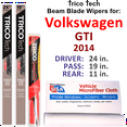 thumbnail image 1 of 2014 Volkswagen GTI Beam Blade Wipers (Set of 3) w/Rear Wiper, 1 of 3