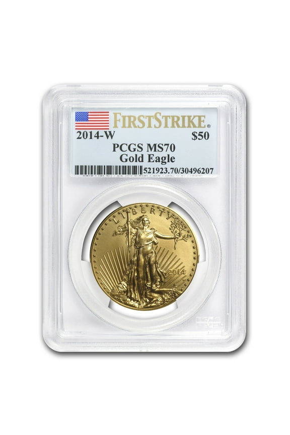 2014-W 1 oz Burnished Gold Eagle MS-70 PCGS (FirstStrike)