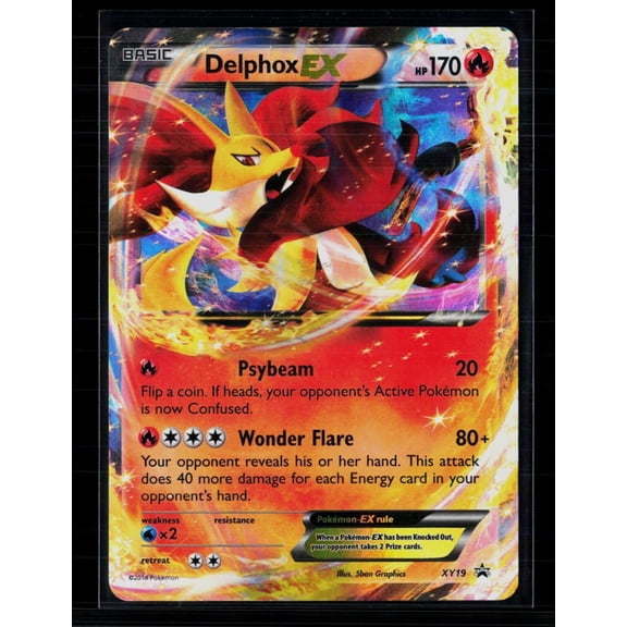 2014 Pokemon XY Delphox EX Holo Black Star Promo #XY19 English Trading Card