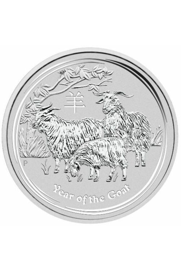 2015 1/2 oz .999 Fine Silver Australian Year of the Goat Coin - In Capsule