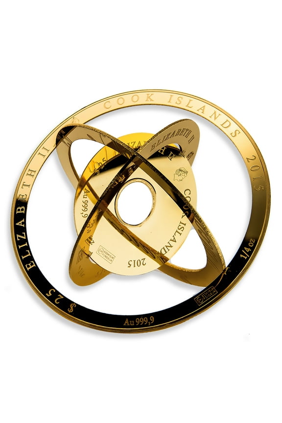 2015 1 oz Cook Islands $100 Gold Armillary Coin