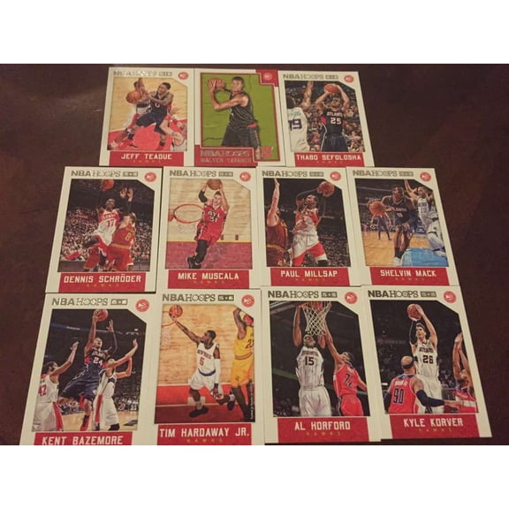 2015-16 NBA Hoops Atlanta Hawks Team Set w RC