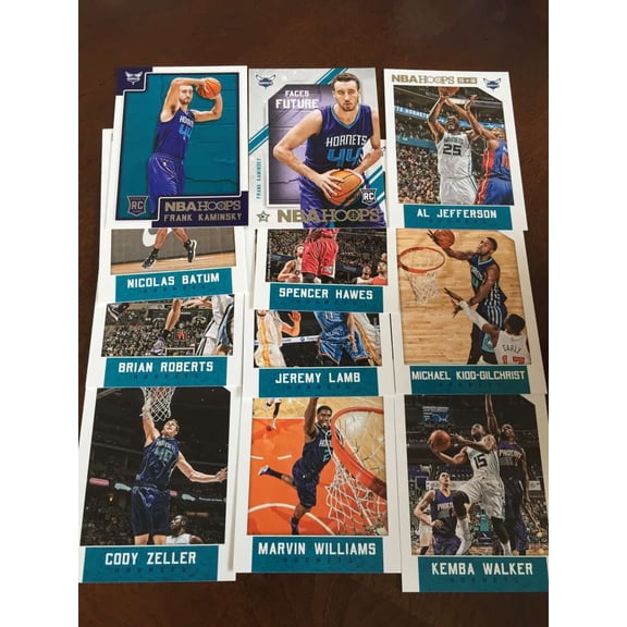 2015-16 NBA Hoops Charlotte Hornets Master Team Set w RC