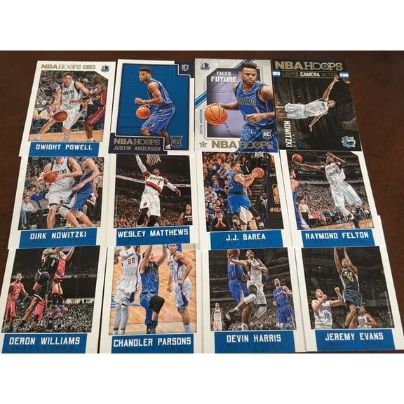 2015-16 NBA Hoops Dallas Mavericks Master Team Set w RC