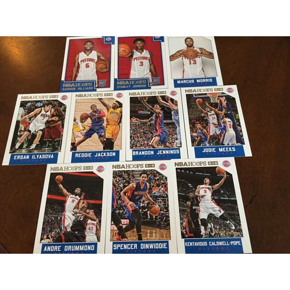 2015-16 NBA Hoops Detroit Pistons Team Set w RC