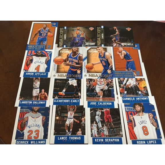 2015-16 NBA Hoops New York Knicks Master Team Set w RC