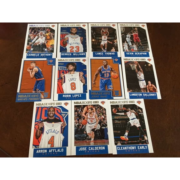 2015-16 NBA Hoops New York Knicks Team Set w RC