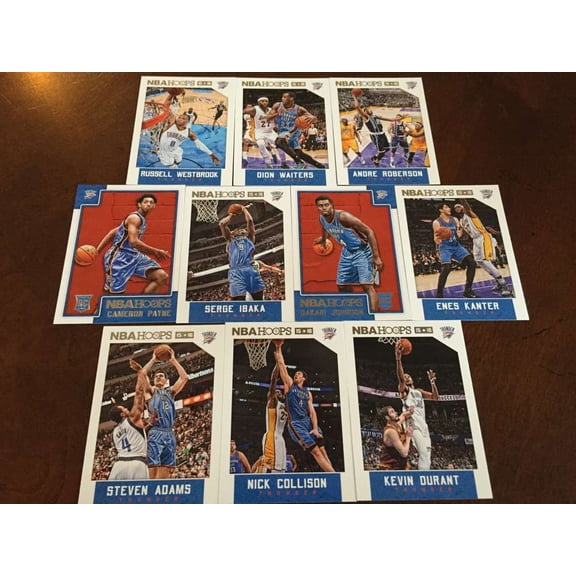 2015-16 NBA Hoops Oklahoma City Thunder Team Set w RC