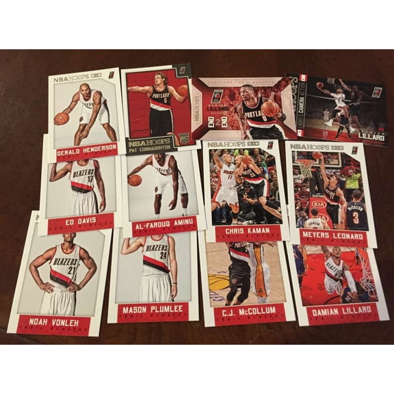 2015-16 NBA Hoops Portland Trail Blazers Master Team Set w RC