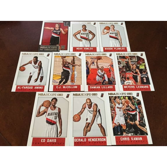 2015-16 NBA Hoops Portland Trail Blazers Team Set w RC