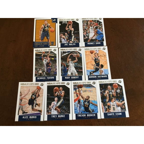 2015-16 NBA Hoops Utah Jazz Team Set w RC