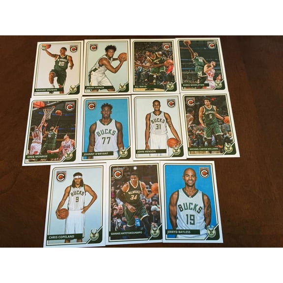 2015-16 NBA Panini Complete Milwaukee Bucks Team Set w RC
