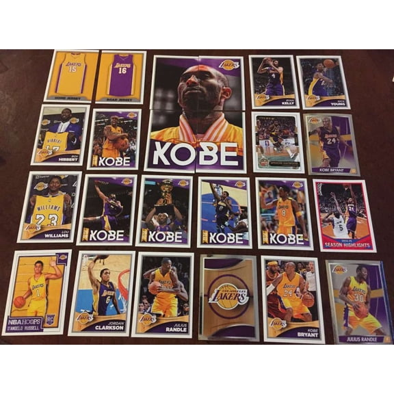 2015-16 NBA Panini Sticker Collection Los Angeles Lakers Team Set Kobe Bryant
