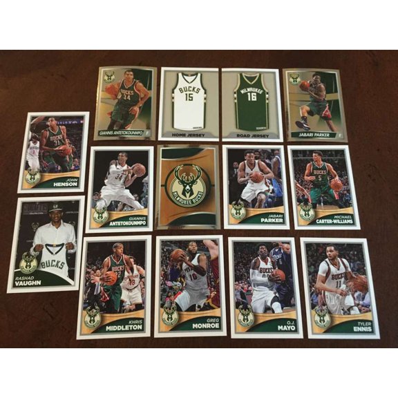 2015-16 NBA Panini Sticker Collection Milwaukee Bucks Team Set