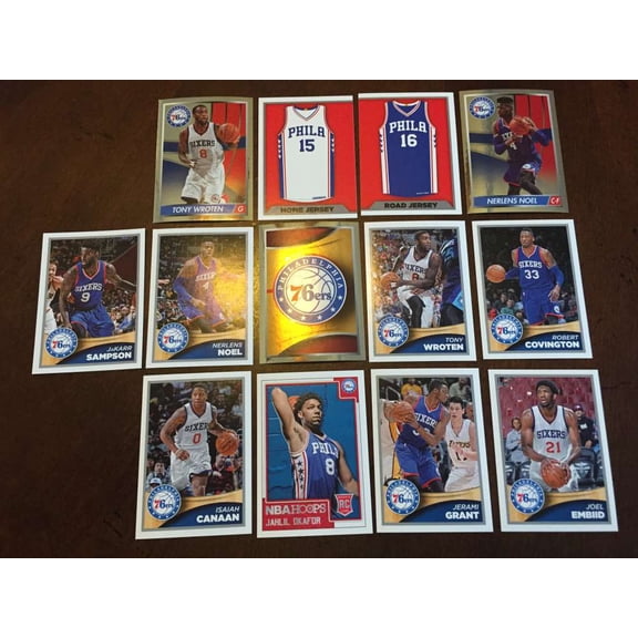 2015-16 NBA Panini Sticker Collection Philadelphia 76ers Team Set