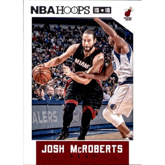 2015-16 Panini NBA Hoops Base #192 Josh McRoberts Miami Heat Basketball Card Miami Heat NBA Basketball Trading Card