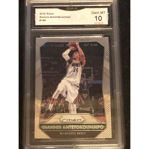 2015-16 Prizm Basketball #144 Giannis Antetokounmpo Bucks GMA 10 Panini Trading Card (Serial Number May Vary)