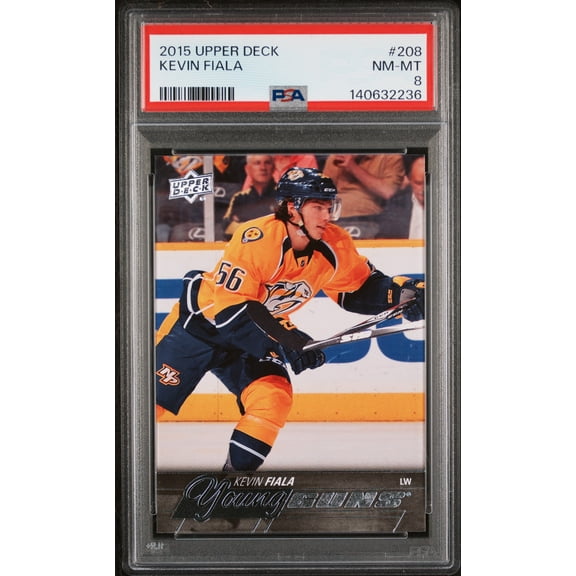 2015-16 Upper Deck Kevin Fiala #208 Young Guns Rookie PSA 8