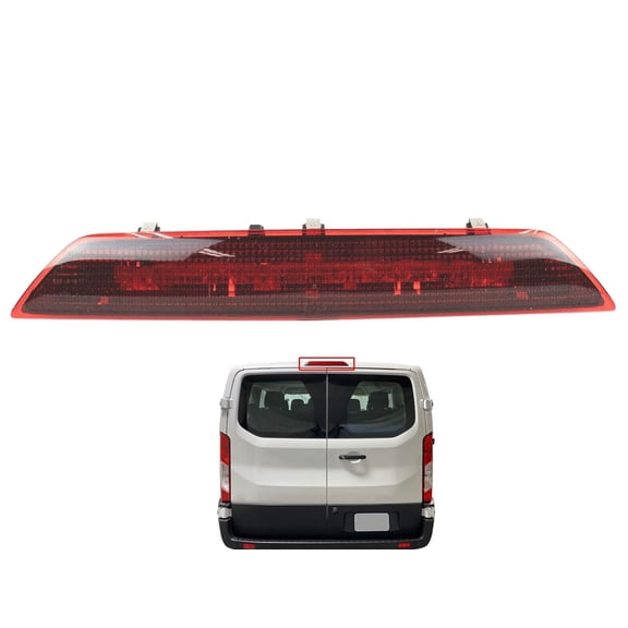 2015 2016 2017 2018 2019 2020 2021 2022 2023 Compatible With Ford Transit 150 250 350 350HD Rear Center High Mounted Third Brake Light Lamp