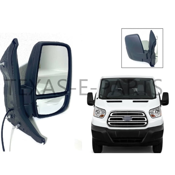 2015 2016 2017 2018 2019 2020 2021 2022 2023 2024 Compatible With Ford Transit 150 250 350 Front Door Side Rear View Mirror Short Arm Right Passenger Side