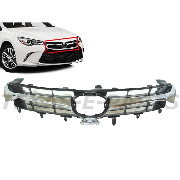 2015 2016 2017 Compatible With Toyota Camry XLE LE Front Bumper Upper Grille
