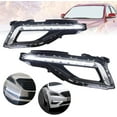 thumbnail image 1 of For 2015 2016 2017 Hyundai Sonata 9th Fog Lights+Cover w/LED DRL Left+Right Side 1 Pair Black and Chrome Housing Clear Lens(Not for Sport & Hyird Model), 1 of 9