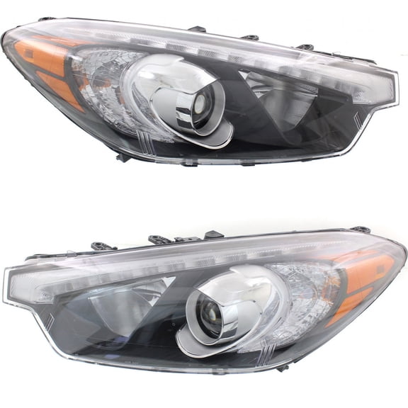 For 2015 2016 Kia Forte Headlight Driver and Passenger Side DOT Certified Bulbs Included KI2502194 KI2503194-Replaces 92101-A7211, 92102-A7211 ;for Sedan; w/LED Position Lamp