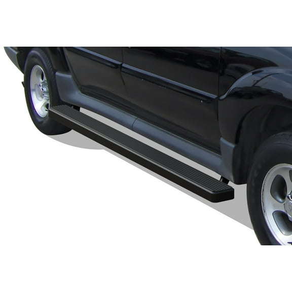 2015-2019 Ford Transit Van (Full Size) (Driver 31.5 Inch/Passenger 96.5 Inch) Black Finish 5 Inch Van Door to Door Side Bar Side Step Running Board