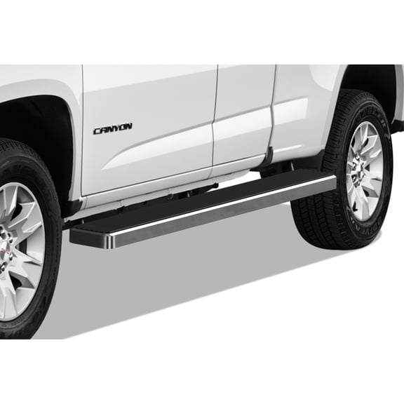 APS 6" Brushed Stainless W2W Boards Fit 15-22 Colorado/Canyon Crew Cab 6'2" Bed