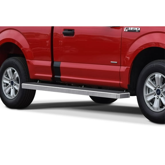 APS 6" Brushed Stainless W2W Boards Fit 15-25 Ford F150 Regular Cab 6'7" Bed