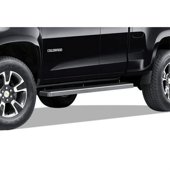 2015-2022 Chevy Colorado Extended Cab 2015-2022 GMC Canyon Extended Cab Stainless Steel with 6061 Aluminum Step Pad Hairline Finish 5-Inch Door to Door Side Step iStep 5 Inch SS