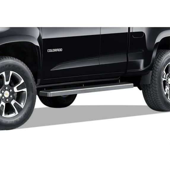 2015-2022 Chevy Colorado Extended Cab\ 2015-2022 GMC Canyon Extended Cab Stainless Steel with 6061 Aluminum Step Pad Hairline Finish 5-Inch Door to Door Side Step iStep 5 Inch SS