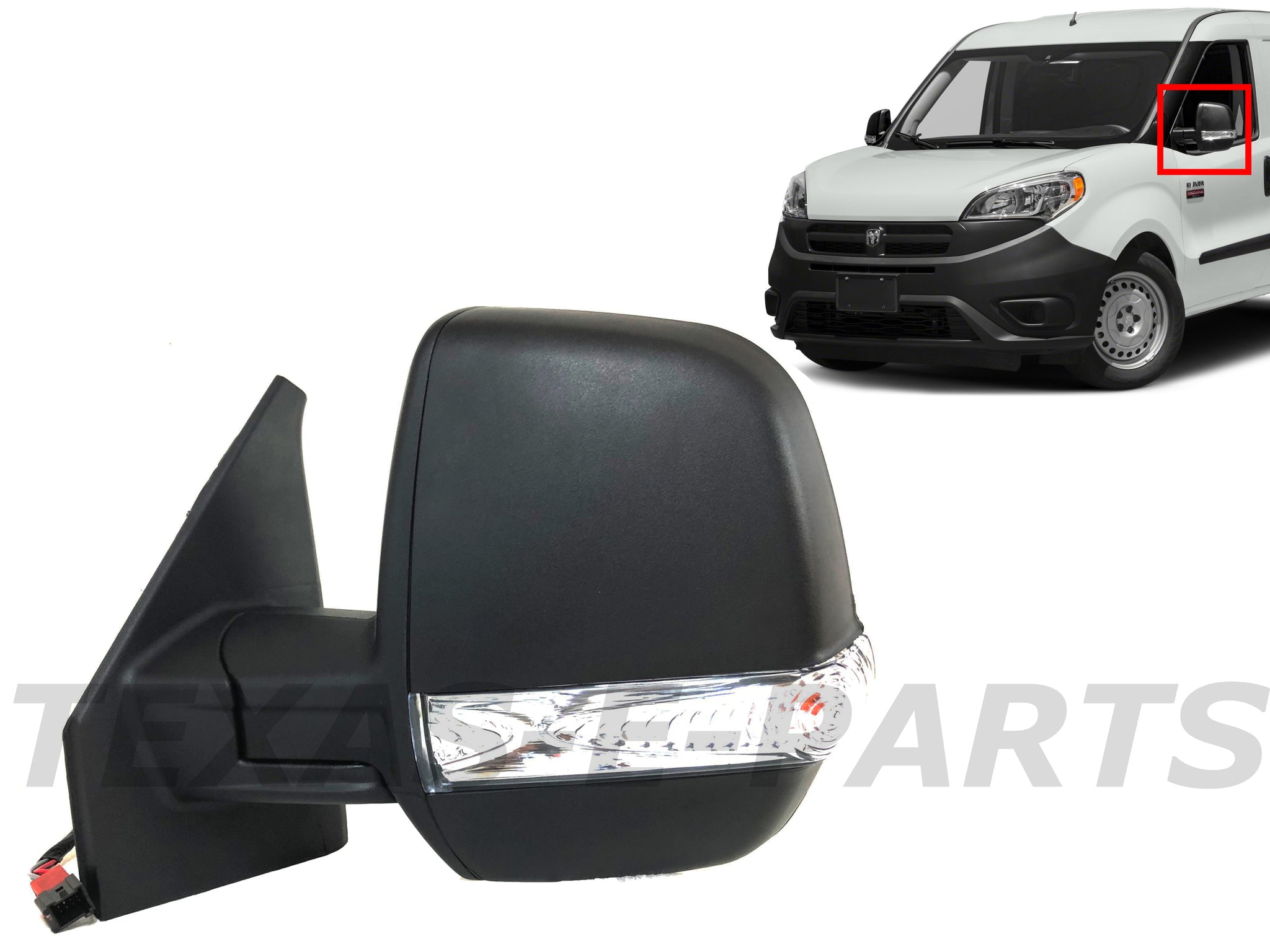 2015-2022 Compatible With Ram Promaster City Front Door Side Rear View Mirror Heated Signal Left Driver Side Manual Fold